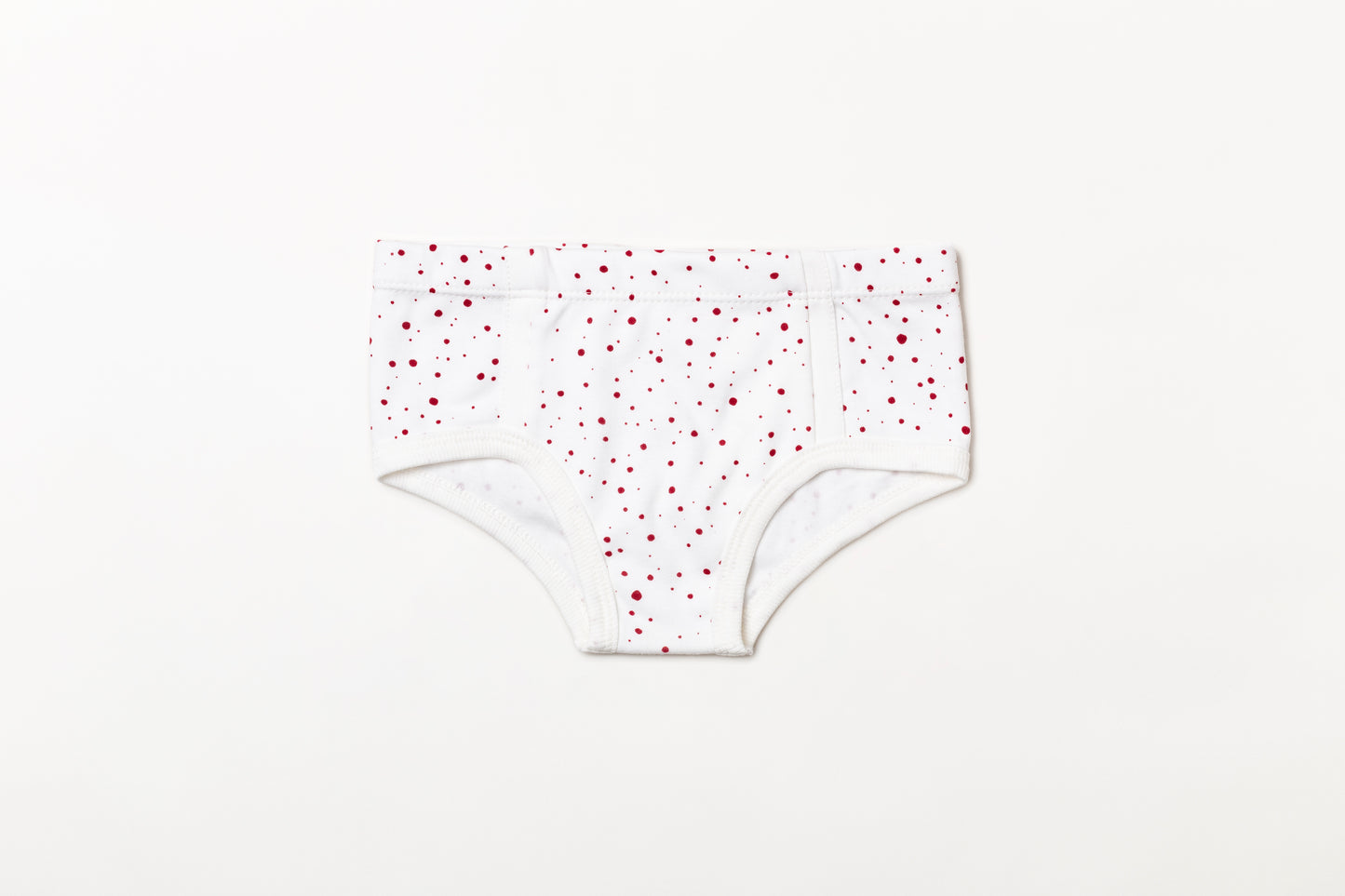 Cueca Infantil Suedine Bolinha Vermelho Rubia