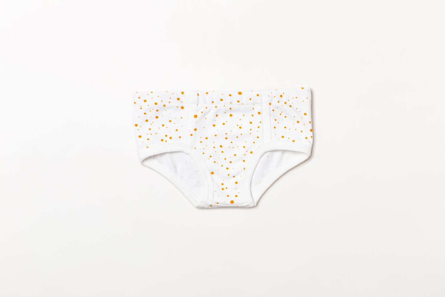 Cueca Infantil Suedine Bolinha Amarelo Açafrão