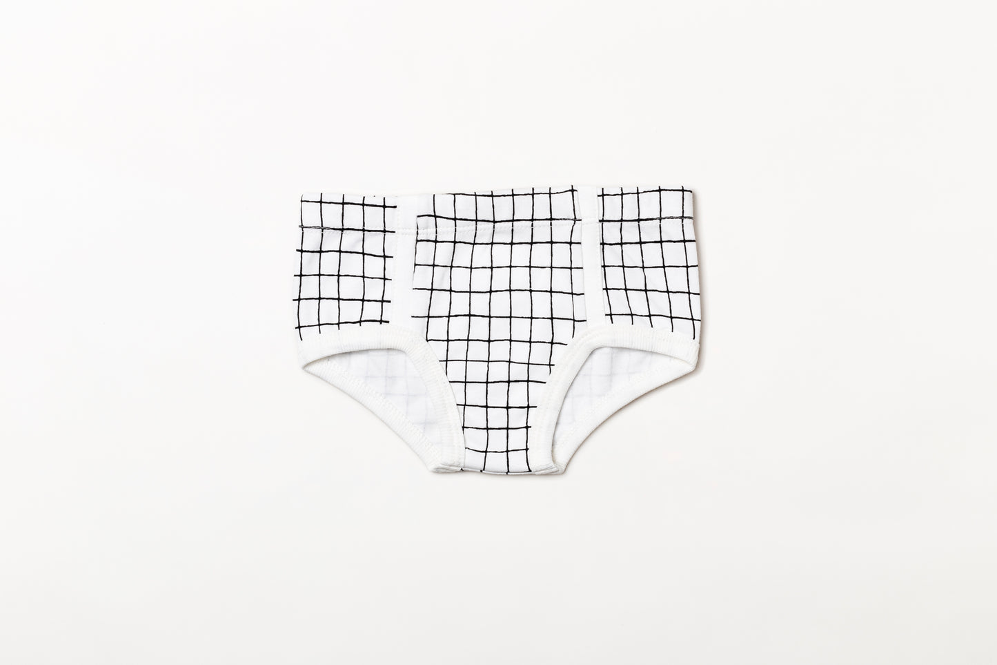 Cueca Infantil Suedine Xadrez Preto Carvão