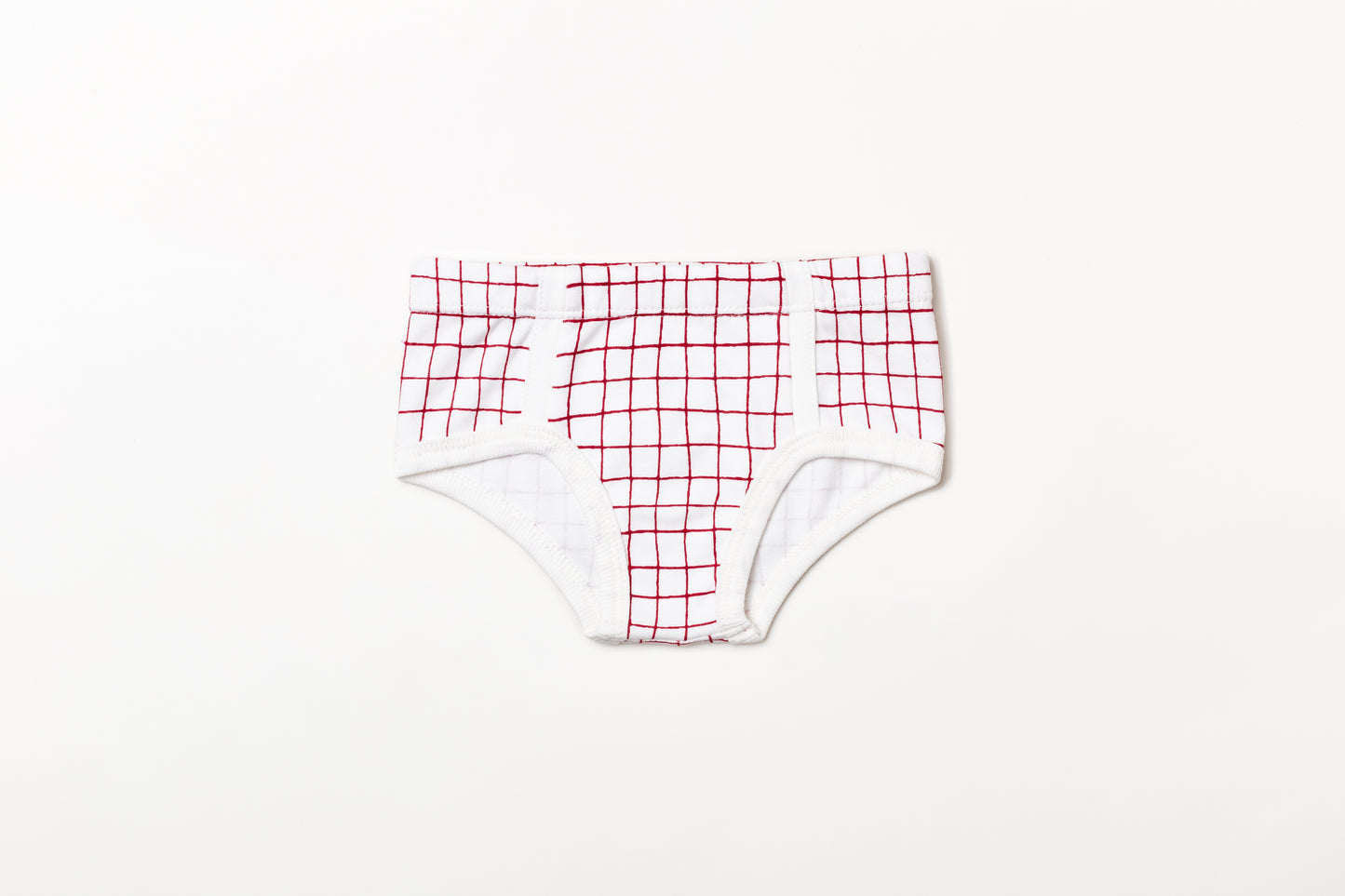 Cueca Infantil Suedine Xadrez Vermelho Rubia