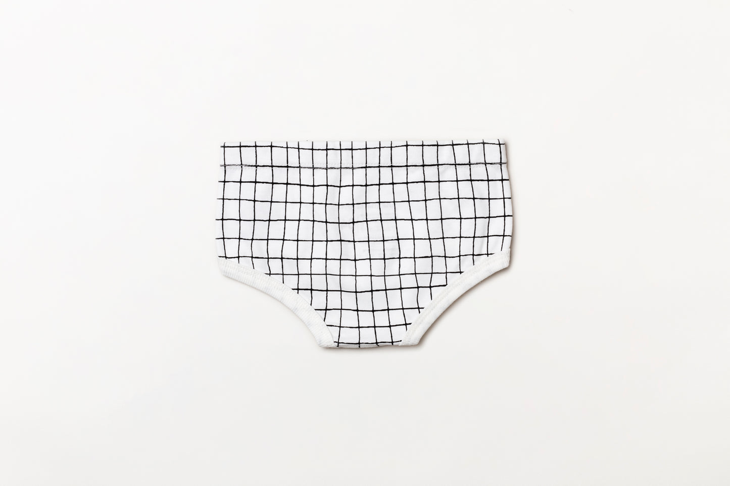 Cueca Infantil Suedine Xadrez Preto Carvão