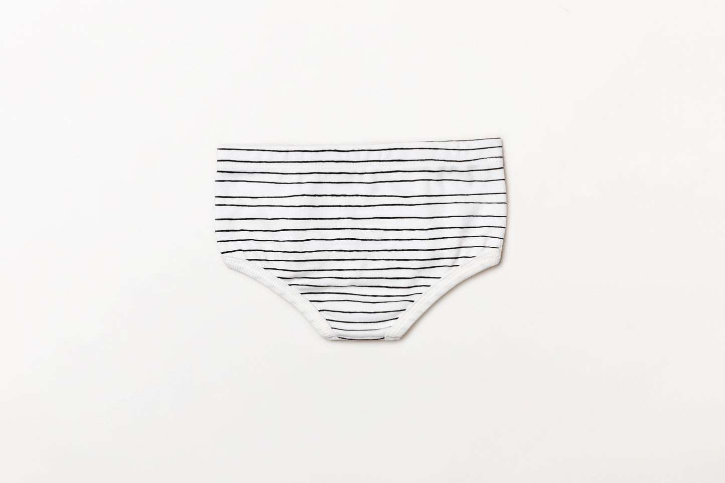 Cueca infantil suedine em algodão orgânico - Listra preto carvão