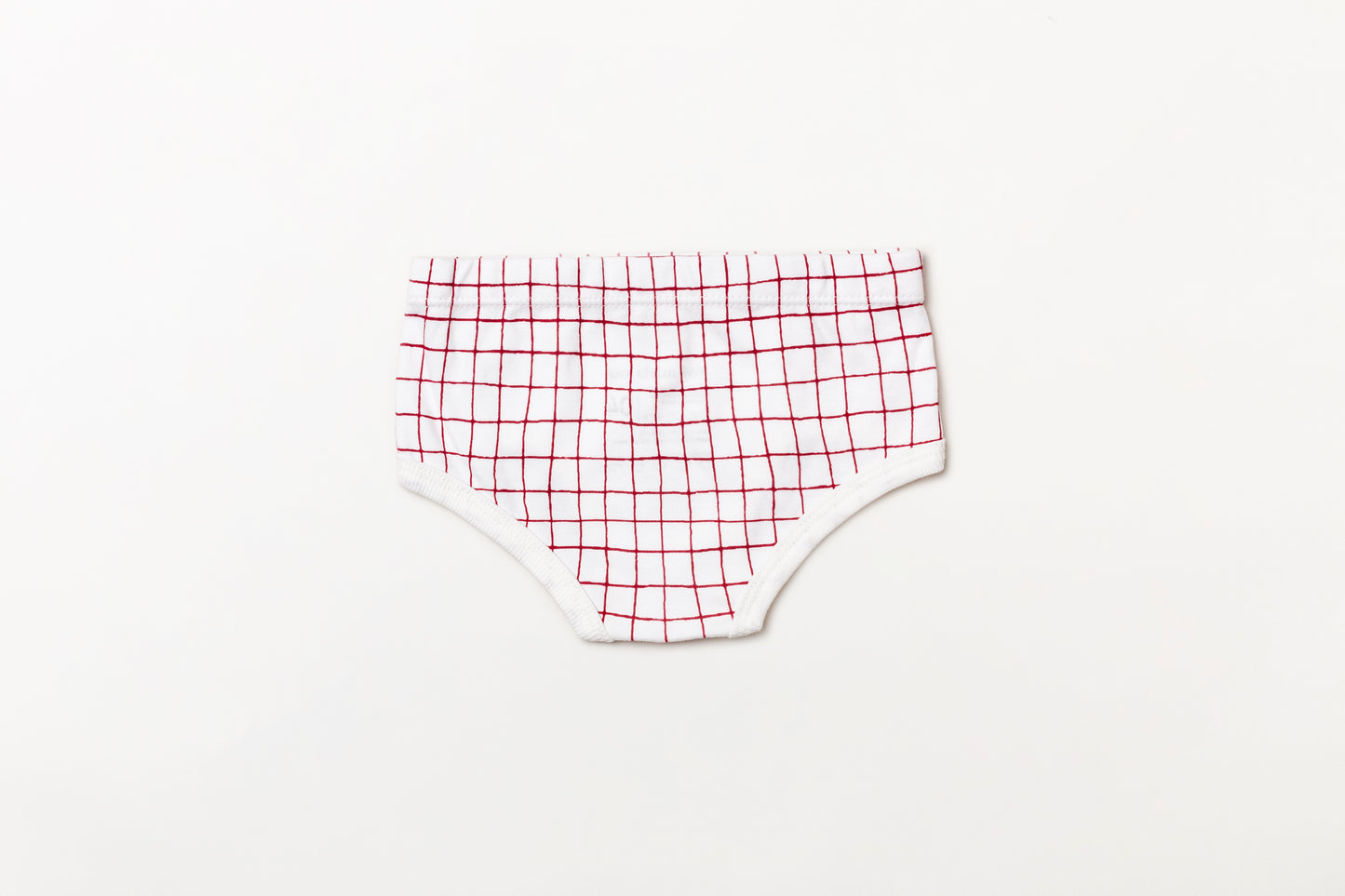Cueca Infantil Suedine Xadrez Vermelho Rubia