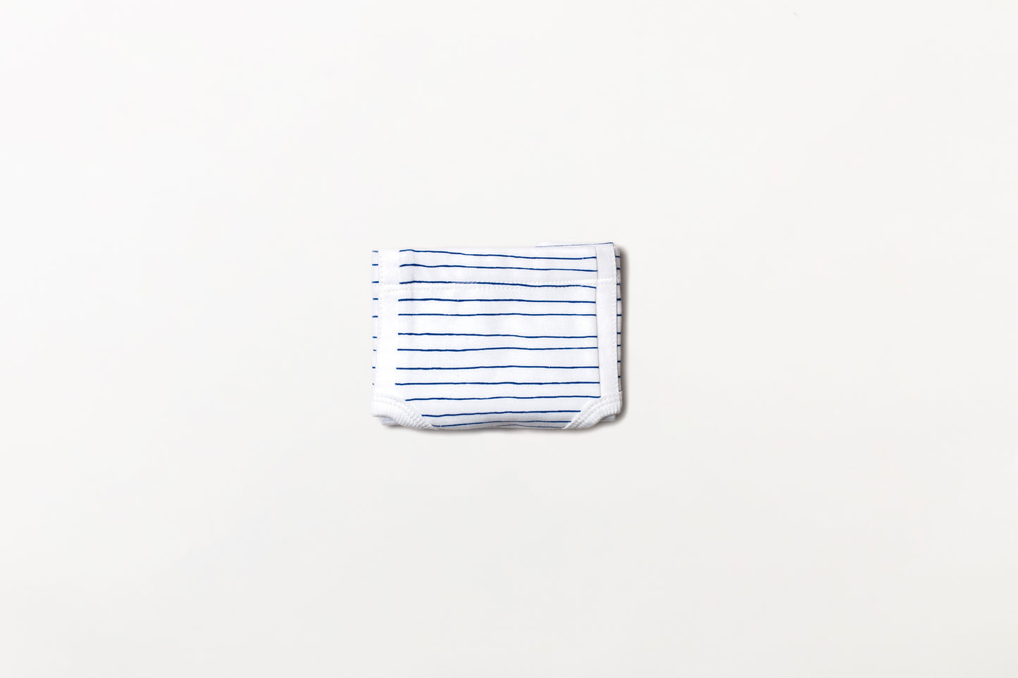 Cueca infantil suedine em algodão orgânico - Listra azul índigo