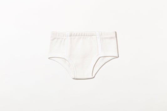 Cueca infantil canelada em algodão orgânico - Lisa