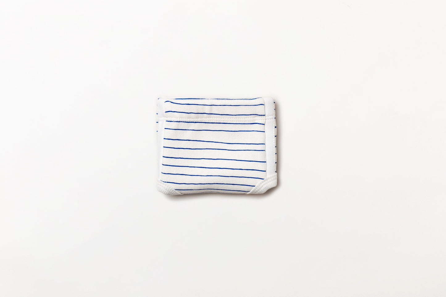 Cueca infantil canelada em algodão orgânico - Listra azul índigo