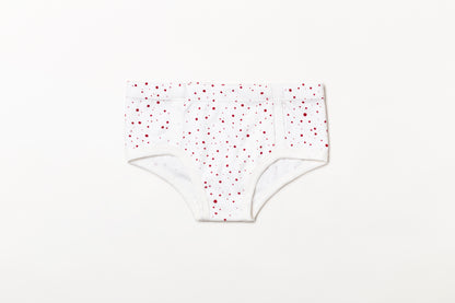 Cueca Infantil Suedine Bolinha Vermelho Rubia