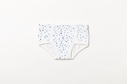Cueca Infantil Suedine Bolinha Azul Índigo