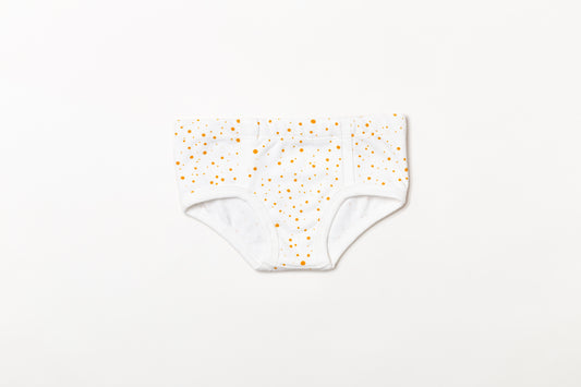 Cueca Infantil Suedine Bolinha Amarelo Açafrão