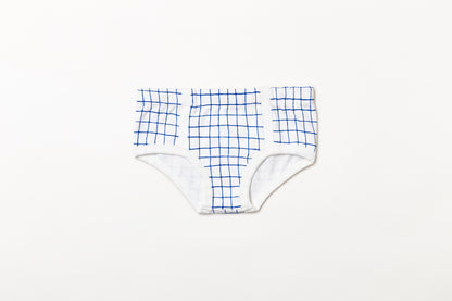 Cueca Infantil Suedine Xadrez Azul Índigo