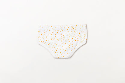 Cueca Infantil Suedine Bolinha Amarelo Açafrão