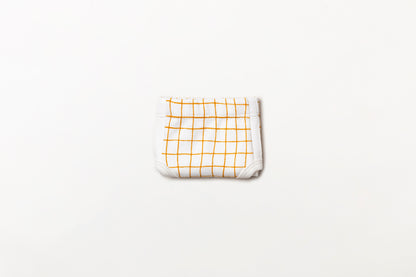 Cueca infantil suedine em algodão orgânico - Xadrez amarelo açafrão