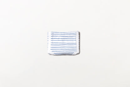 Cueca infantil suedine em algodão orgânico - Listra azul índigo