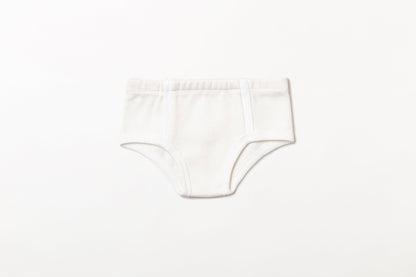 Cueca infantil canelada em algodão orgânico - Lisa