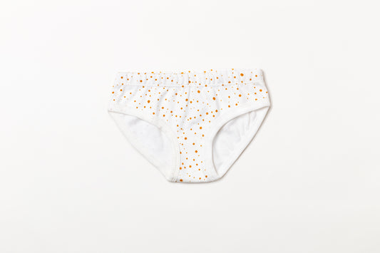 Calcinha Infantil Suedine Bolinha Amarelo Açafrão