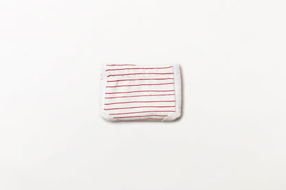 Cueca infantil canelada em algodão orgânico - Listra vermelho rubia