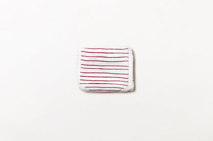 Cueca infantil suedine em algodão orgânico - Listra vermelho rubia